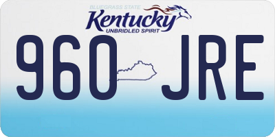 KY license plate 960JRE