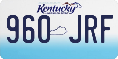 KY license plate 960JRF