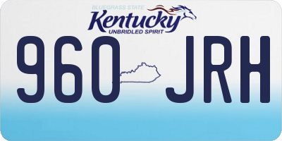 KY license plate 960JRH