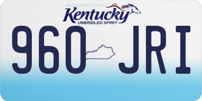 KY license plate 960JRI