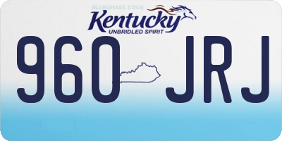 KY license plate 960JRJ