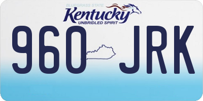 KY license plate 960JRK