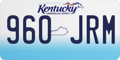 KY license plate 960JRM