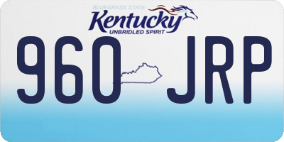 KY license plate 960JRP