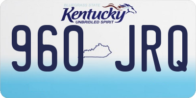 KY license plate 960JRQ