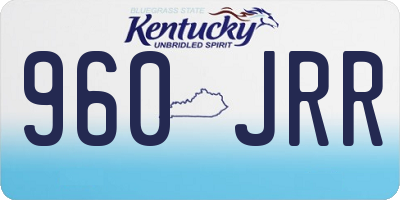 KY license plate 960JRR