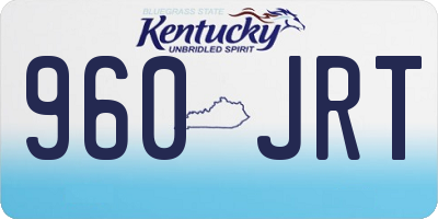 KY license plate 960JRT