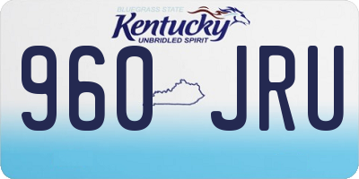 KY license plate 960JRU