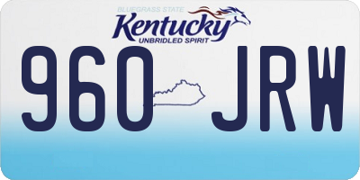 KY license plate 960JRW