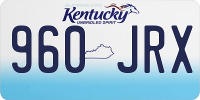 KY license plate 960JRX