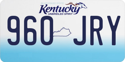 KY license plate 960JRY