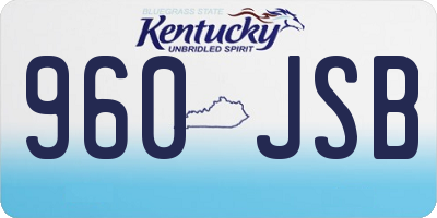KY license plate 960JSB