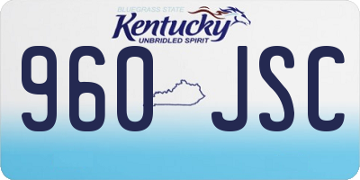 KY license plate 960JSC