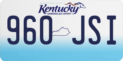 KY license plate 960JSI