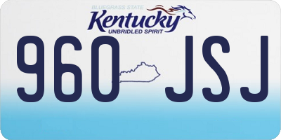 KY license plate 960JSJ