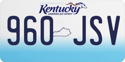 KY license plate 960JSV