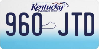 KY license plate 960JTD