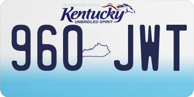 KY license plate 960JWT