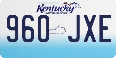 KY license plate 960JXE