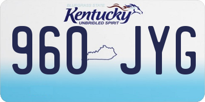 KY license plate 960JYG