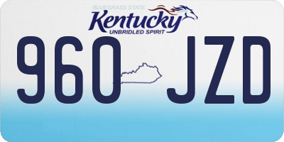 KY license plate 960JZD