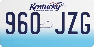 KY license plate 960JZG