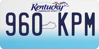 KY license plate 960KPM