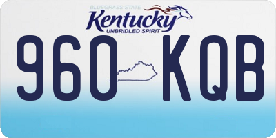 KY license plate 960KQB