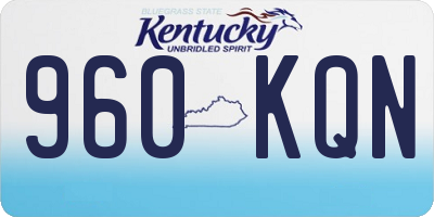 KY license plate 960KQN