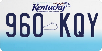 KY license plate 960KQY