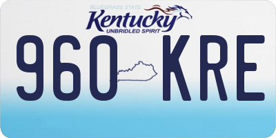 KY license plate 960KRE