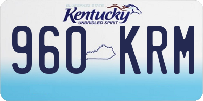 KY license plate 960KRM