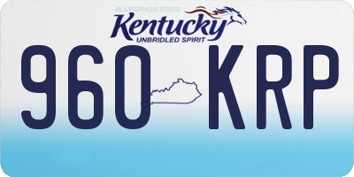 KY license plate 960KRP
