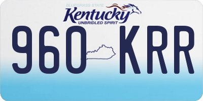 KY license plate 960KRR