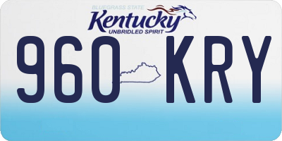 KY license plate 960KRY