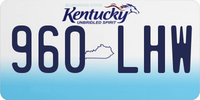 KY license plate 960LHW