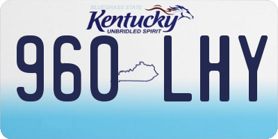 KY license plate 960LHY