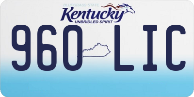 KY license plate 960LIC