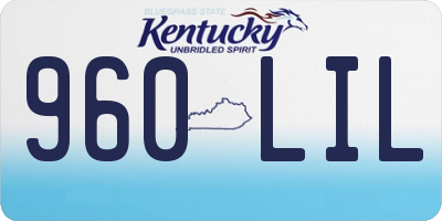KY license plate 960LIL