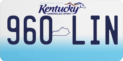 KY license plate 960LIN