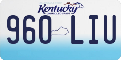 KY license plate 960LIU