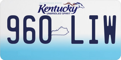 KY license plate 960LIW