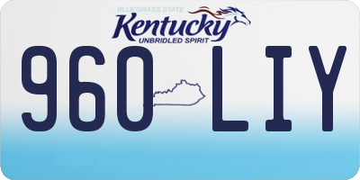KY license plate 960LIY