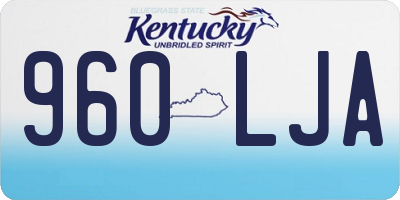 KY license plate 960LJA