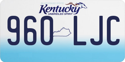 KY license plate 960LJC