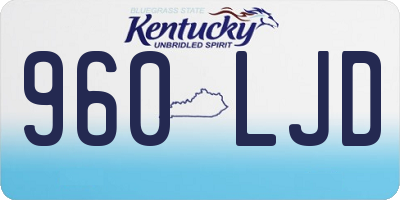 KY license plate 960LJD