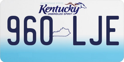 KY license plate 960LJE