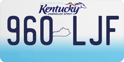 KY license plate 960LJF