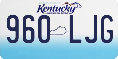 KY license plate 960LJG