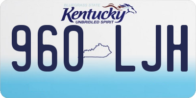 KY license plate 960LJH